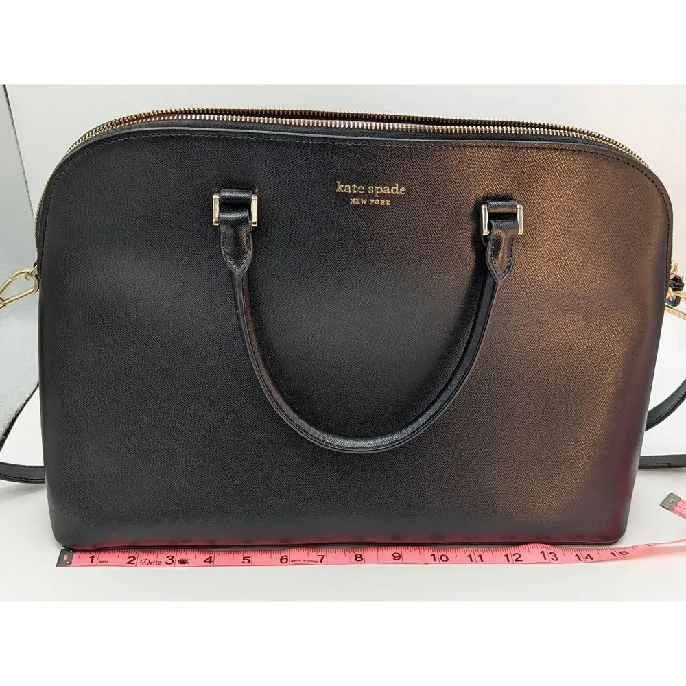 kate spade Black Leather Laptop Bag
